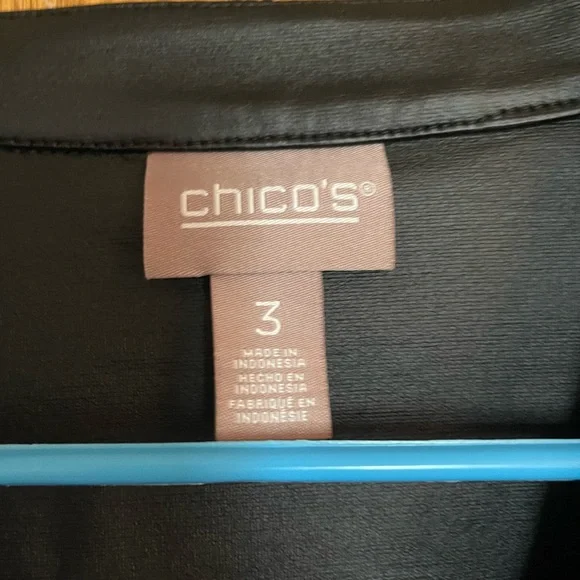 Beautiful Chicos faux leather jacket new without tags size 3 or XL - Picture 8 of 9